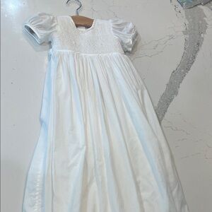 White Puff Sleeve baptism dress